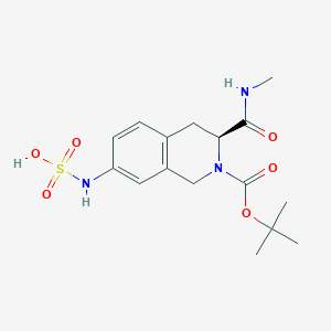 3(S)-Methylcarbamoyl-7-sulfoamino-3,4-dihydro-1H-isoquinoline-2-carboxylic acid tert-butyl ester