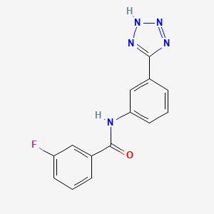 3-fluoro-N-[3-(1H-tetrazol-5-yl)phenyl]benzamide