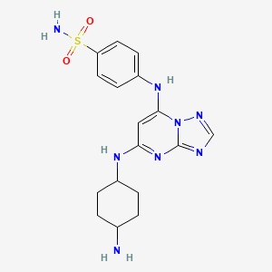 molecular formula C17H22N8O2S B10758247 4-({5-[(4-Aminocyclohexyl)amino][1,2,4]triazolo[1,5-A]pyrimidin-7-YL}amino)benzenesulfonamide 