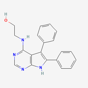 molecular formula C20H18N4O B10758288 3-Amino-3-benzyl-[4.3.0]bicyclo-1,6-diazanonan-2-one 