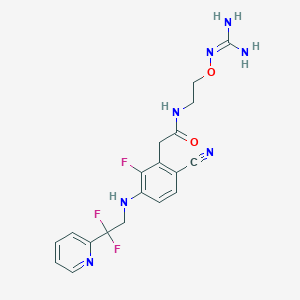 N-[2-(Carbamimidamidooxy)ethyl]-2-{6-Cyano-3-[(2,2-Difluoro-2-Pyridin-2-Ylethyl)amino]-2-Fluorophenyl}acetamide