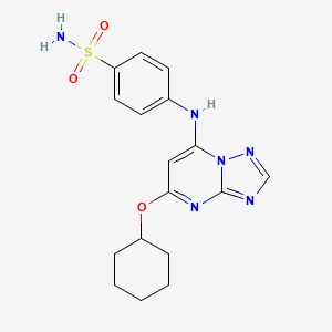 4-{[5-(Cyclohexyloxy)[1,2,4]triazolo[1,5-A]pyrimidin-7-YL]amino}benzenesulfonamide