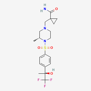 1-{[(3R)-3-methyl-4-({4-[(1S)-2,2,2-trifluoro-1-hydroxy-1-methylethyl]phenyl}sulfonyl)piperazin-1-yl]methyl}cyclopropanecarboxamide