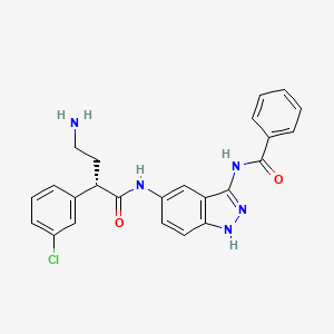 N-(5-{[(2s)-4-Amino-2-(3-Chlorophenyl)butanoyl]amino}-1h-Indazol-3-Yl)benzamide