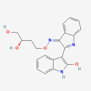 (2S)-4-[(Z)-[2-(2-hydroxy-1H-indol-3-yl)indol-3-ylidene]amino]oxybutane-1,2-diol