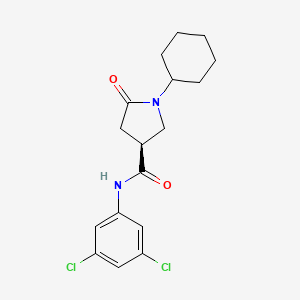 (3S)-1-cyclohexyl-N-(3,5-dichlorophenyl)-5-oxopyrrolidine-3-carboxamide