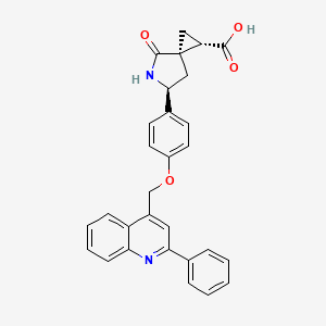 (1s,3r,6s)-4-Oxo-6-{4-[(2-Phenylquinolin-4-Yl)methoxy]phenyl}-5-Azaspiro[2.4]heptane-1-Carboxylic Acid