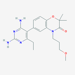 6-(2,4-Diamino-6-ethylpyrimidin-5-YL)-4-(3-methoxypropyl)-2,2-dimethyl-2H-1,4-benzoxazin-3(4H)-one