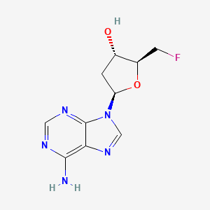 molecular formula C10H12FN5O2 B10758482 5'-Fluoro-2',5'-Dideoxyadenosine 