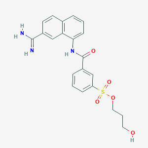 3-Hydroxypropyl 3-[({7-[amino(imino)methyl]-1-naphthyl}amino)carbonyl]benzenesulfonate