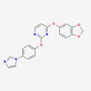 4-(1,3-Benzodioxol-5-Yloxy)-2-[4-(1h-Imidazol-1-Yl)phenoxy]pyrimidine