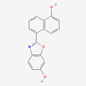 molecular formula C17H11NO3 B10758504 2-(5-Hydroxy-naphthalen-1-YL)-1,3-benzooxazol-6-OL 