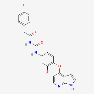 2-(4-fluorophenyl)-N-{[3-fluoro-4-(1H-pyrrolo[2,3-b]pyridin-4-yloxy)phenyl]carbamoyl}acetamide