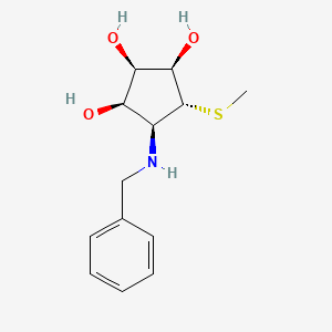 (1R,2R,3R,4S,5R)-4-(Benzylamino)-5-(methylthio)cyclopentane-1,2,3-triol