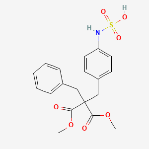 {4-[2-Benzyl-3-methoxy-2-(methoxycarbonyl)-3-oxopropyl]phenyl}sulfamic acid