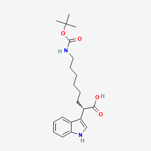 (2S)-8-[(tert-butoxycarbonyl)amino]-2-(1H-indol-3-yl)octanoic acid