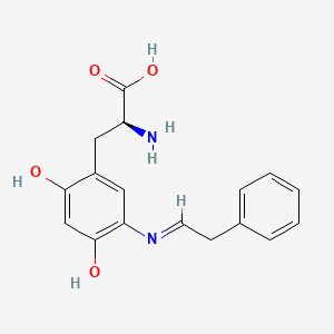 2-Hydroxy-5-{[(1E)-2-phenylethylidene]amino}-L-tyrosine