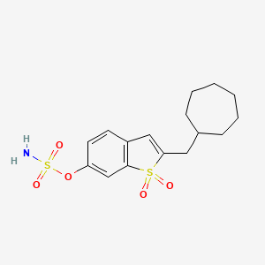 2-(Cycloheptylmethyl)-1,1-dioxido-1-benzothiophen-6-yl sulfamate