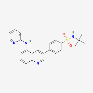 N-(Tert-Butyl)-4-[5-(Pyridin-2-Ylamino)quinolin-3-Yl]benzenesulfonamide