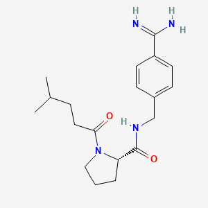 N-(4-Carbamimidoylbenzyl)-1-(4-Methylpentanoyl)-L-Prolinamide