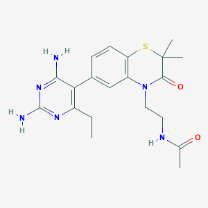 N-{2-[6-(2,4-Diamino-6-ethylpyrimidin-5-YL)-2,2-dimethyl-3-oxo-2,3-dihydro-4H-1,4-benzothiazin-4-YL]ethyl}acetamide