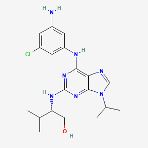 (2S)-2-({6-[(3-Amino-5-chlorophenyl)amino]-9-isopropyl-9H-purin-2-YL}amino)-3-methylbutan-1-OL