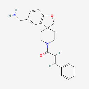 molecular formula C22H24N2O2 B10758821 1-[1'-(3-Phenylacryloyl)spiro[1-benzofuran-3,4'-piperidin]-5-yl]methanamine 