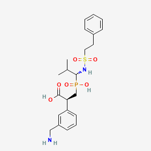 (2s)-2-[3-(Aminomethyl)phenyl]-3-{(S)-Hydroxy[(1r)-2-Methyl-1-{[(2-Phenylethyl)sulfonyl]amino}propyl]phosphoryl}propanoic Acid