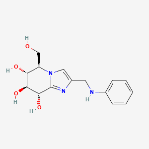 molecular formula C15H19N3O4 B10758839 Anilinomethyl gluco-phenylimidazole 