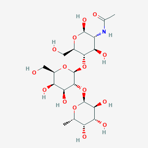 molecular formula C20H35NO15 B10758868 N-[(2R,3R,4R,5S,6R)-5-[(2S,3R,4S,5R,6R)-4,5-dihydroxy-6-(hydroxymethyl)-3-[(2S,3S,4R,5S,6S)-3,4,5-trihydroxy-6-methyloxan-2-yl]oxyoxan-2-yl]oxy-2,4-dihydroxy-6-(hydroxymethyl)oxan-3-yl]acetamide 