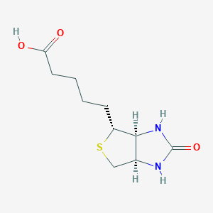 molecular formula C10H16N2O3S B10758892 5-[(3AS,4R,6AR)-2-Oxohexahydro-1H-thieno[3,4-D]imidazol-4-YL]pentanoic acid 