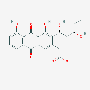 molecular formula C22H22O8 B10758896 Derivative OF aklanonic acid methyl ester (aame) 