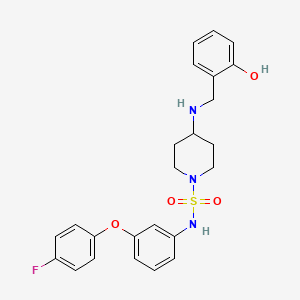 4-(2-Hydroxybenzylamino)-N-(3-(4-fluorophenoxy)phenyl)piperidine-1-sulfonamide