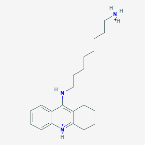 molecular formula C21H33N3+2 B10758931 (9S)-9-[(8-Ammoniooctyl)amino]-1,2,3,4,9,10-hexahydroacridinium 