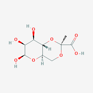 molecular formula C9H14O8 B10758937 [4,6-O-(1-Carboxyethylidene)-beta-D-mannose] 