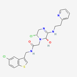 N-(5-Chloro-Benzo[b]thiophen-3-Ylmethyl)-2-[6-Chloro-Oxo-3-(2-Pyridin-2-Yl-Ethylamino)-2h-Pyrazin-1-Yl]-Acetamide