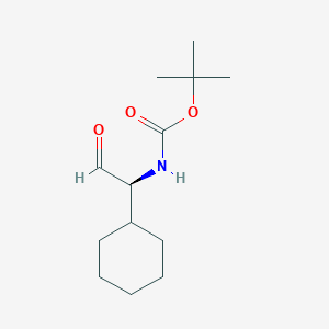 molecular formula C13H23NO3 B10758973 Tert-butyl(1S)-1-cyclohexyl-2-oxoethylcarbamate 