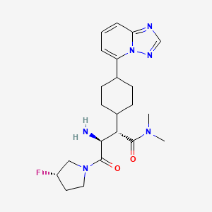 molecular formula C22H31FN6O2 B10759016 (2s,3s)-3-Amino-4-[(3s)-3-Fluoropyrrolidin-1-Yl]-N,N-Dimethyl-4-Oxo-2-(Trans-4-[1,2,4]triazolo[1,5-A]pyridin-5-Ylcyclohexyl)butanamide 