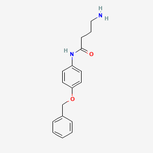 molecular formula C17H20N2O2 B10759068 4-amino-N-[4-(benzyloxy)phenyl]butanamide CAS No. 590350-83-7