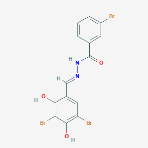 3-bromo-N'-[(1E)-(3,5-dibromo-2,4-dihydroxyphenyl)methylidene]benzohydrazide