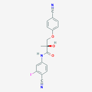 (2S)-N-(4-cyano-3-iodophenyl)-3-(4-cyanophenoxy)-2-hydroxy-2-methylpropanamide