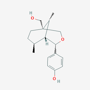 4-[(1S,2S,5S,9R)-5-(Hydroxymethyl)-8,9-dimethyl-3-oxabicyclo[3.3.1]non-7-EN-2-YL]phenol