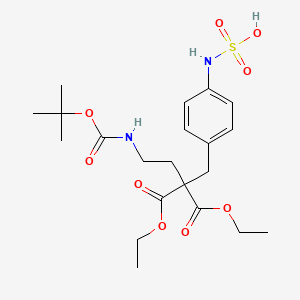 (4-{4-[(Tert-butoxycarbonyl)amino]-2,2-bis(ethoxycarbonyl)butyl}phenyl)sulfamic acid