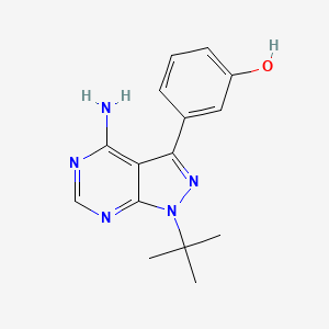 molecular formula C15H17N5O B10759205 3-(4-Amino-1-tert-butyl-1H-pyrazolo[3,4-D]pyrimidin-3-YL)phenol 