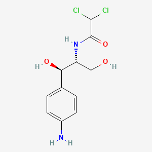 molecular formula C11H14Cl2N2O3 B10759265 alpha-N-Dichloroacetyl-P-aminophenylserinol CAS No. 7411-64-5