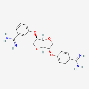 3-[[(3S,3aR,6R,6aR)-3-(4-carbamimidoylphenoxy)-2,3,3a,5,6,6a-hexahydrofuro[3,2-b]furan-6-yl]oxy]benzenecarboximidamide