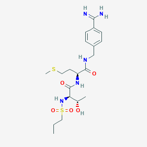 N-[1-(4-Carbamimidoyl-benzylcarbamoyl)-3-methylsulfanyl-propyl]-3-hydroxy-2-propoxyamino-butyramid