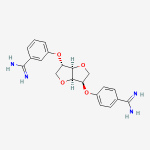 3-[[(3R,3aR,6S,6aR)-3-(4-carbamimidoylphenoxy)-2,3,3a,5,6,6a-hexahydrofuro[3,2-b]furan-6-yl]oxy]benzenecarboximidamide