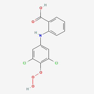 2-[(3,5-Dichloro-4-trioxidanylphenyl)amino]benzoic acid