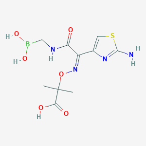 Pinacol[[2-amino-alpha-(1-carboxy-1-methylethoxyimino)-4-thiazoleacetyl]amino]methaneboronate